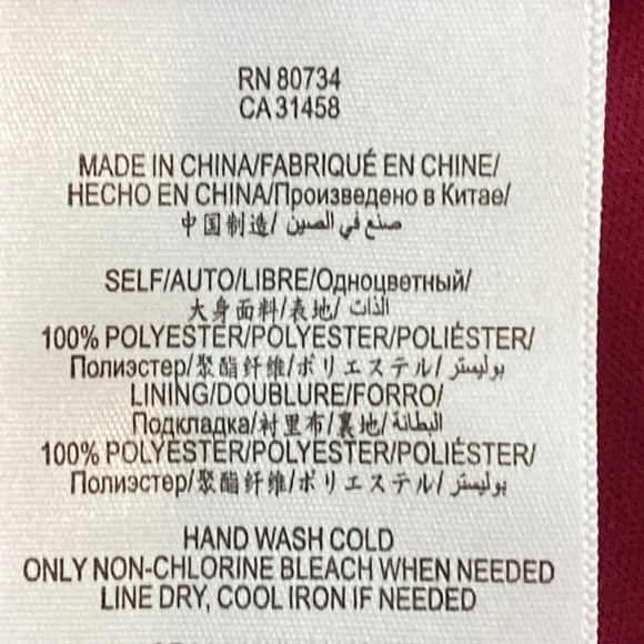 Max & Cleo Joey Cranberry Floral Print Pleated Shift Mini Dress Size S - Picture 6 of 6